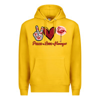 Lemon Peace Love Flamingo Premium Hoodie - Jasminsmagicworld