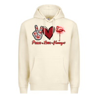 Sandshell Peace Love Flamingo Premium Hoodie - Jasminsmagicworld