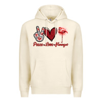 Tofu Peace Love Flamingo Premium Hoodie - Jasminsmagicworld