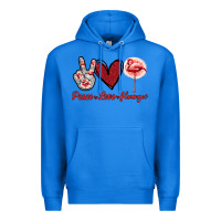 True Royal Peace Love Flamingo Premium Hoodie - Jasminsmagicworld