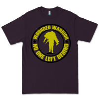 Plum Wounded Warrior No One Left Behind War Veteran Premium Tee - linhVisuals