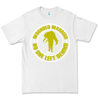 White Wounded Warrior No One Left Behind War Veteran Premium Tee - linhVisuals