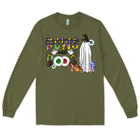 Army Green Bows and Boos Y'all Long Sleeve Tee - CowhideDigitalArt
