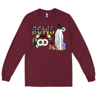 Burgundy Bows and Boos Y'all Long Sleeve Tee - CowhideDigitalArt