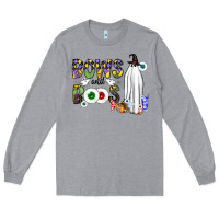 Heather Grey Bows and Boos Y'all Long Sleeve Tee - CowhideDigitalArt