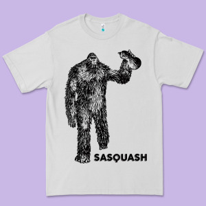 Cool Unique Sasquash Sasquatch And Squash Bigfoot T Shirt Premium Tee Designed By Linhvisuals