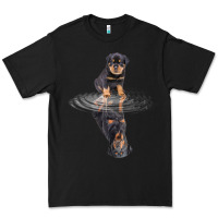 Black rottweiler reflection t shirt funny father's day dog gifts Premium Tee - linhVisuals