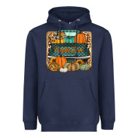 Navy pumpkin farm truck Heavyweight Hoodie - Jasminsmagicworld