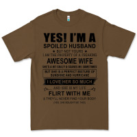 Cacao yes i'm a spoiled husband ..awesome wife t shirt Premium Tee - linhVisuals