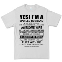 Dove Grey yes i'm a spoiled husband ..awesome wife t shirt Premium Tee - linhVisuals
