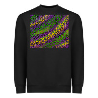 Black mardi gras leopard background Heavyweight Sweatshirt - RanaPortraitStore