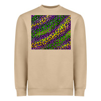 Mushroom mardi gras leopard background Heavyweight Sweatshirt - RanaPortraitStore