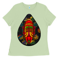 Matcha african masks teardrop  6 Ladies Tee - BundleAndBundleShop