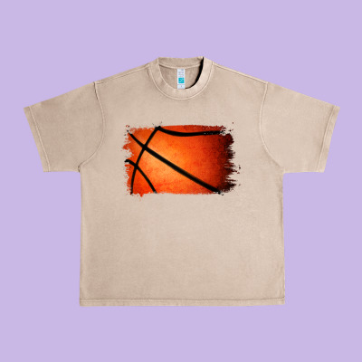 Basketball Brushstroke Urban Heavy Tee Designed By Jasminsmagicworld