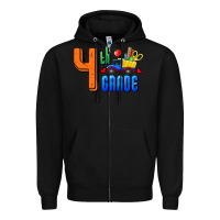 Black Fourth Grade Zipper Hoodie - RanaPortraitStore