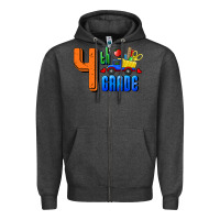 Charcoal Heather Fourth Grade Zipper Hoodie - RanaPortraitStore