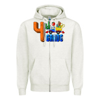 Oatmeal Heather Fourth Grade Zipper Hoodie - RanaPortraitStore