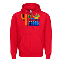 Red Fourth Grade Zipper Hoodie - RanaPortraitStore