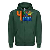 Sports Green Fourth Grade Zipper Hoodie - RanaPortraitStore