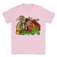 Bubblegum Pink St. Patrick's farm with gold Classic Tee - OliviaCreatesArt