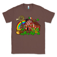 Chestnut St. Patrick's farm with gold Classic Tee - OliviaCreatesArt
