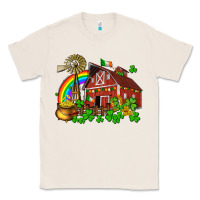 Natural St. Patrick's farm with gold Classic Tee - OliviaCreatesArt