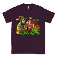 Plum St. Patrick's farm with gold Classic Tee - OliviaCreatesArt