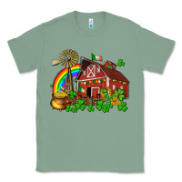 Sage St. Patrick's farm with gold Classic Tee - OliviaCreatesArt