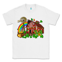 White St. Patrick's farm with gold Classic Tee - OliviaCreatesArt