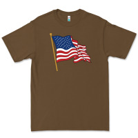 Cacao American flag Premium Tee - linhVisuals