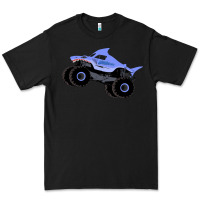 Black Monster Truck Megalodon Premium Tee - linhVisuals