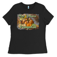 Black hey there pumpkin Ladies Tee - BundleAndBundleShop