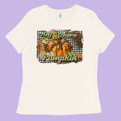 Hey There Pumpkin Ladies Tee Designed By Bundleandbundleshop