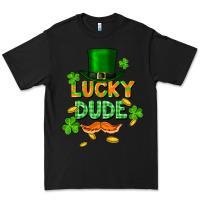 Black lucky dude St. Patricks Day Premium Tee - FaDigitalArtStudio