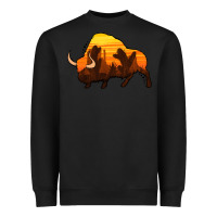Black western bison Heavyweight Sweatshirt - Jasminsmagicworld