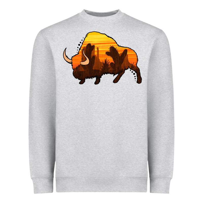 Western Bison Heavyweight Sweatshirt by Jasminsmagicworld | Teevron