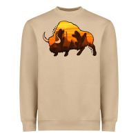 Mushroom western bison Heavyweight Sweatshirt - Jasminsmagicworld