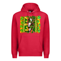 Cardinal st patricks cow and coin wıth clovers and leopard brushstrokes Premium Hoodie - Artiststas