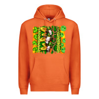 Carrot st patricks cow and coin wıth clovers and leopard brushstrokes Premium Hoodie - Artiststas
