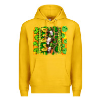 Lemon st patricks cow and coin wıth clovers and leopard brushstrokes Premium Hoodie - Artiststas