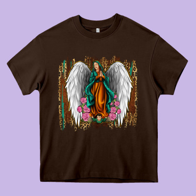 Lady Of Guadalupe Heavy Core Tee Designed By Jasminsmagicworld