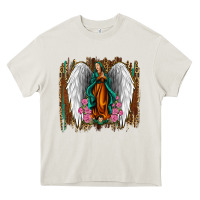 Cream lady of guadalupe Heavy Core Tee - Jasminsmagicworld