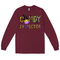 Burgundy Candy Inspector Long Sleeve Tee - CowhideDigitalArt