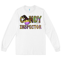 White Candy Inspector Long Sleeve Tee - CowhideDigitalArt