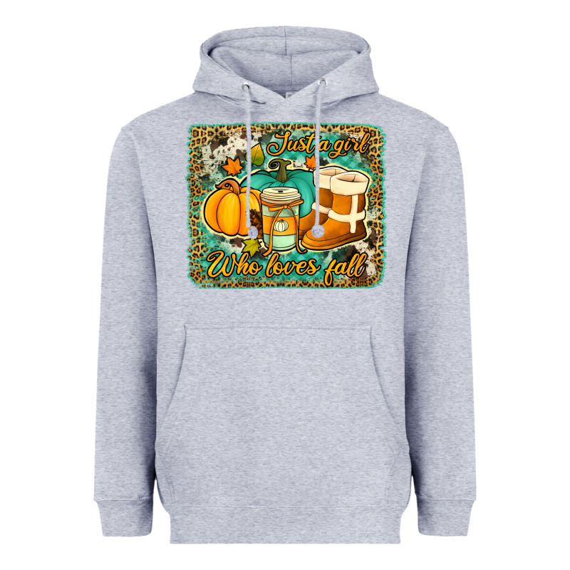 Just A Girl Who Loves Fall Background Heavyweight Hoodie by Jasminsmagicworld | Teevron