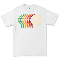 White Retro Mask Doom Premium Tee - linhVisuals