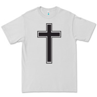 Dove Grey Cross Premium Tee - linhVisuals