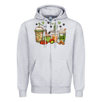 Heather Grey dog mom coffee Zipper Hoodie - Jasminsmagicworld