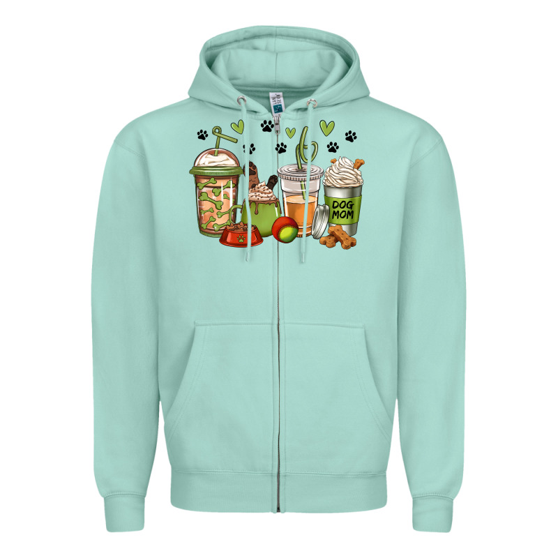 Dog Mom Coffee Zipper Hoodie by Jasminsmagicworld | Teevron