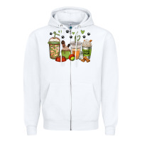 White dog mom coffee Zipper Hoodie - Jasminsmagicworld
